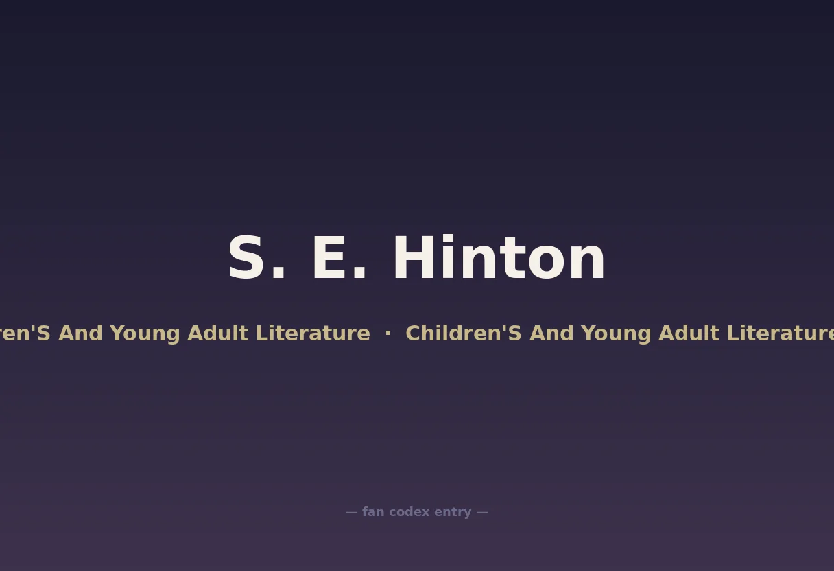 S. E. Hinton